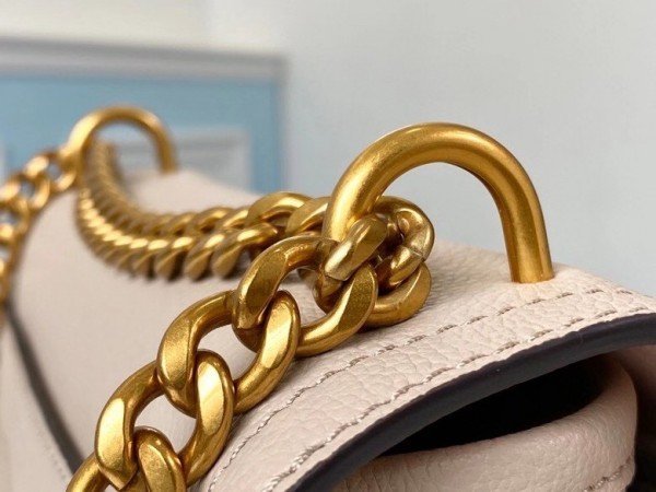 Replica Louis Vuitton Lockme Chain PM Bag In Griege Leather M57072 BLV683