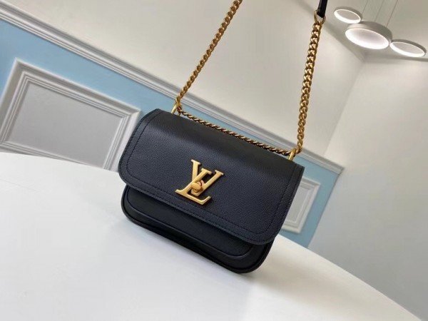Replica Louis Vuitton Lockme Chain PM Bag In Green Leather M57073 BLV684