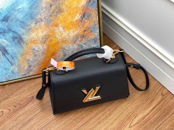 Replica Louis Vuitton Twist One Handle MM Black Bag M57090 BLV679