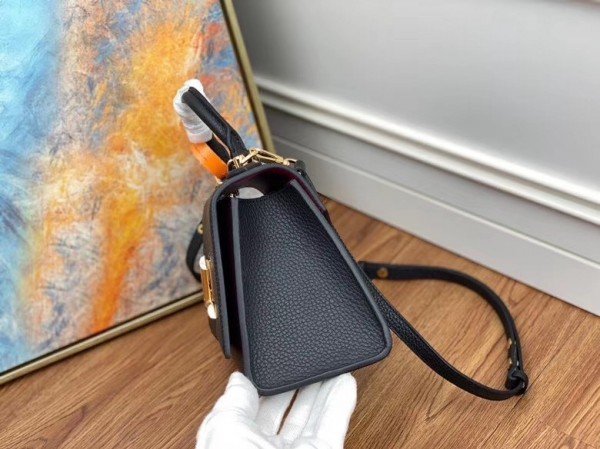 Replica Louis Vuitton Twist One Handle MM Black Bag M57090 BLV679