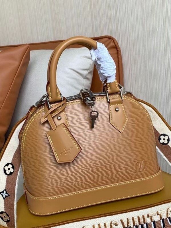 Replica Louis Vuitton Epi Alma BB Bag With Jacquard Strap M57540 BLV164