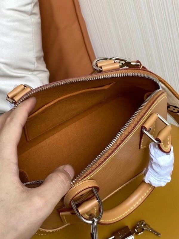 Replica Louis Vuitton Epi Alma BB Bag With Jacquard Strap M57540 BLV164