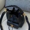 Replica Louis Vuitton Black Lockme Bucket Bag M57687 BLV718