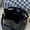 Replica Louis Vuitton Black Lockme Bucket Bag M57687 BLV718