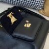Replica Louis Vuitton Black Lockme Bucket Bag M57687 BLV718
