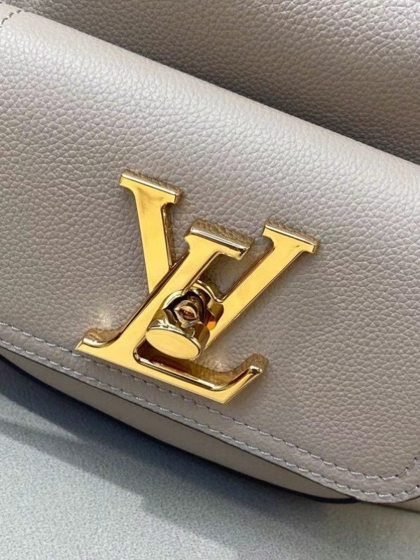 Replica Louis Vuitton Grey Lockme Bucket Bag M57688 BLV719