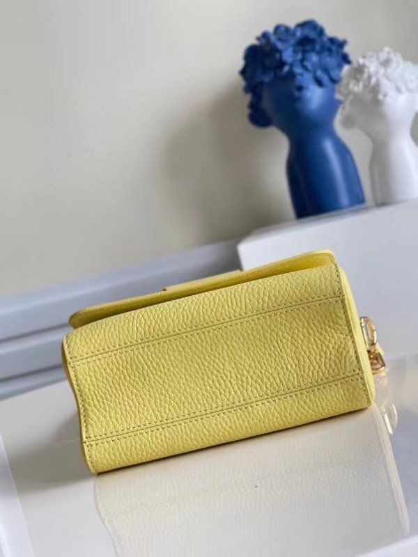 Replica Louis Vuitton Twist PM Bag In Yellow Taurillon Leather M58571 BLV713