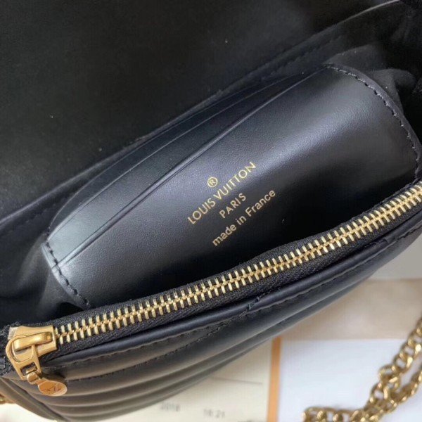 Replica Louis Vuitton Black New Wave Chain Pochette M63929 BLV623