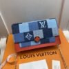 Replica Louis Vuitton Flore Chain Wallet Monogram Denim M69036 BLV477