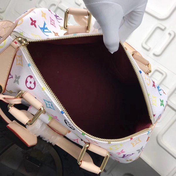 m92643-6.jpg Replica Louis Vuitton Speedy 30 Bag Monogram Multicolor M92643 BLV586