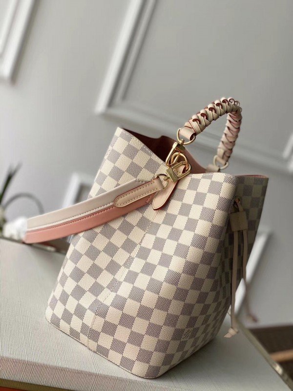 n40344-4.jpg Replica Louis Vuitton NeoNoe MM With Braided Handle Damier Azur N40344 BLV048