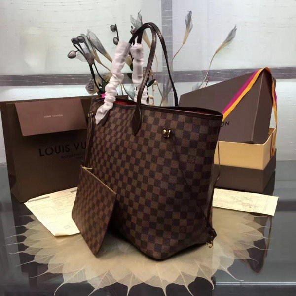Replica Louis Vuitton Neverfull GM Bag Damier Ebene N41357 BLV114