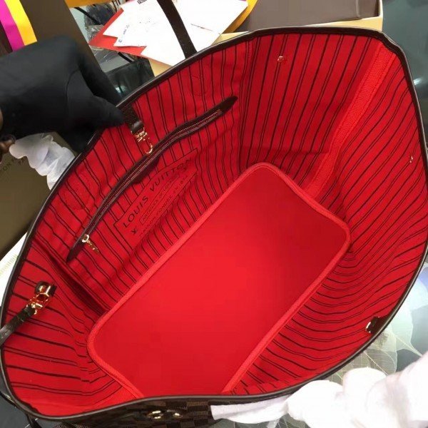 Replica Louis Vuitton Neverfull GM Bag Damier Ebene N41357 BLV114