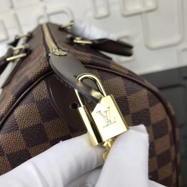 Replica Louis Vuitton Speedy 30 Bag Damier Ebene N41364 BLV112
