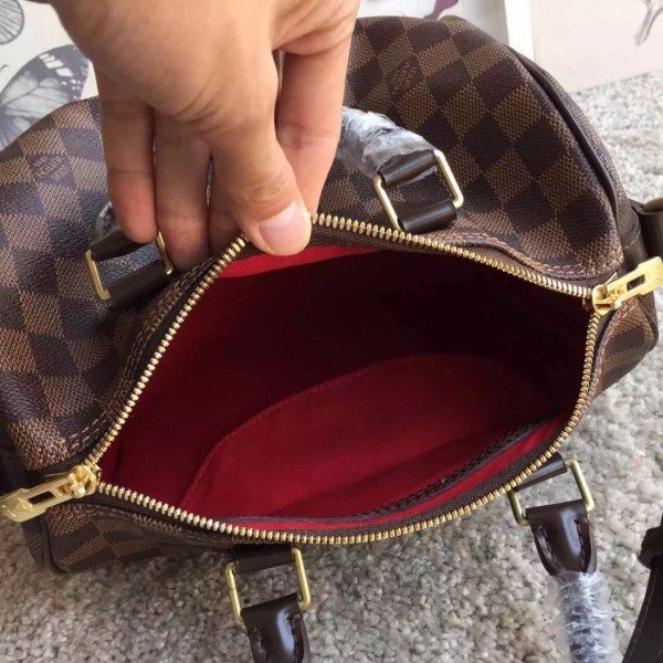 Replica Louis Vuitton Speedy Bandouli??re 25 Damier Ebene N41368 BLV109