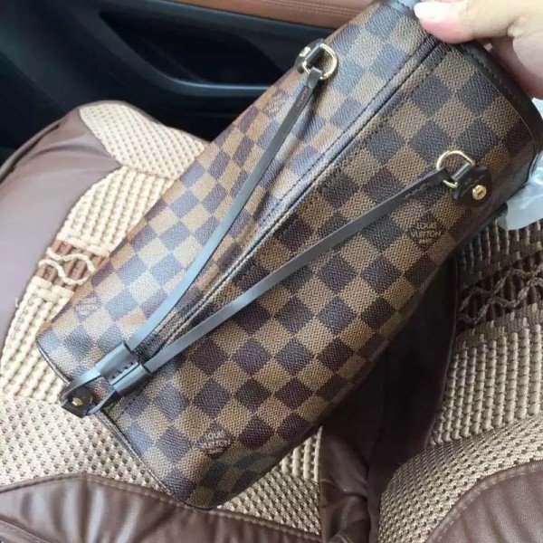 Replica Louis Vuitton Neverfull MM Bag Damier Ebene N41603 BLV105