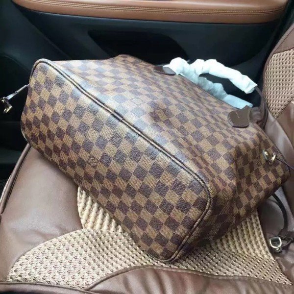 Replica Louis Vuitton Neverfull MM Bag Damier Ebene N41603 BLV105