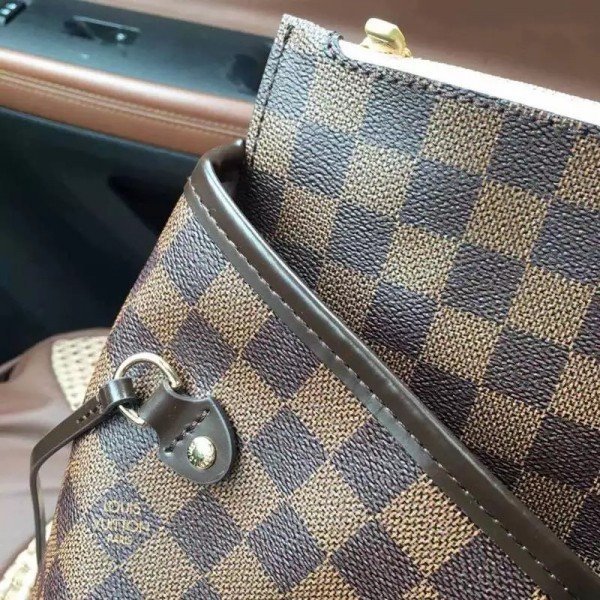 Replica Louis Vuitton Neverfull MM Bag Damier Ebene N41603 BLV105