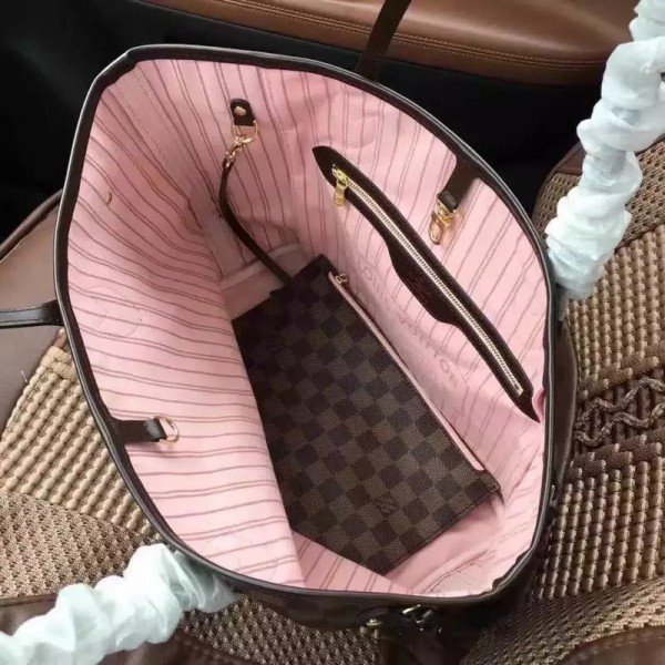 Replica Louis Vuitton Neverfull MM Bag Damier Ebene N41603 BLV105