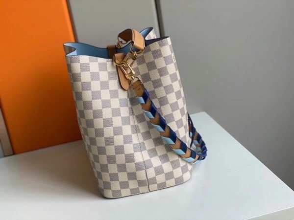 Replica Louis Vuitton Damier Azur NeoNoe MM With Braided Strap N50042 BLV044