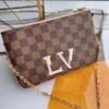 Replica Louis Vuitton Pochette Double Zip Damier Ebene N60254 BLV074