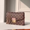 Replica Louis Vuitton Croisette Chain Wallet Damier Ebene N60287 BLV093