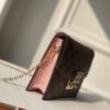 Replica Louis Vuitton Croisette Chain Wallet Damier Ebene N60287 BLV093