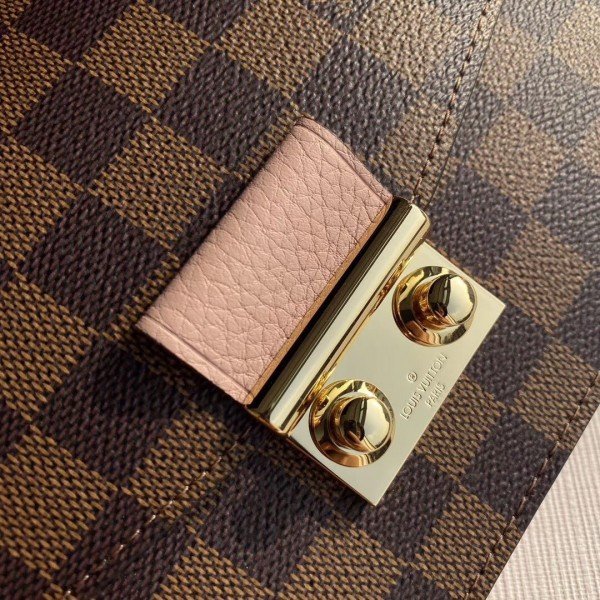Replica Louis Vuitton Croisette Chain Wallet Damier Ebene N60287 BLV093