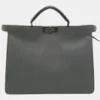 Replica Fendi 7VA529 Peekaboo ISeeU Medium Gray Leather Bag