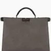 Replica Fendi 7VA529 Peekaboo ISeeU Medium Brown Leather Bag