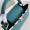 Replica Louis Vuitton Capucines MM Green and white mother-of-pearl corolla M48865
