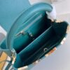 Replica Louis Vuitton Capucines MM Green and white mother-of-pearl corolla M48865