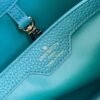 Replica Louis Vuitton Capucines MM Green and white mother-of-pearl corolla M48865