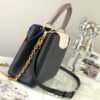 Replica Louis Vuitton Capucines MM LV Bag Black / Galet Gray / Pearly Cream