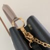 Replica Louis Vuitton Capucines MM LV Bag Black / Galet Gray / Pearly Cream