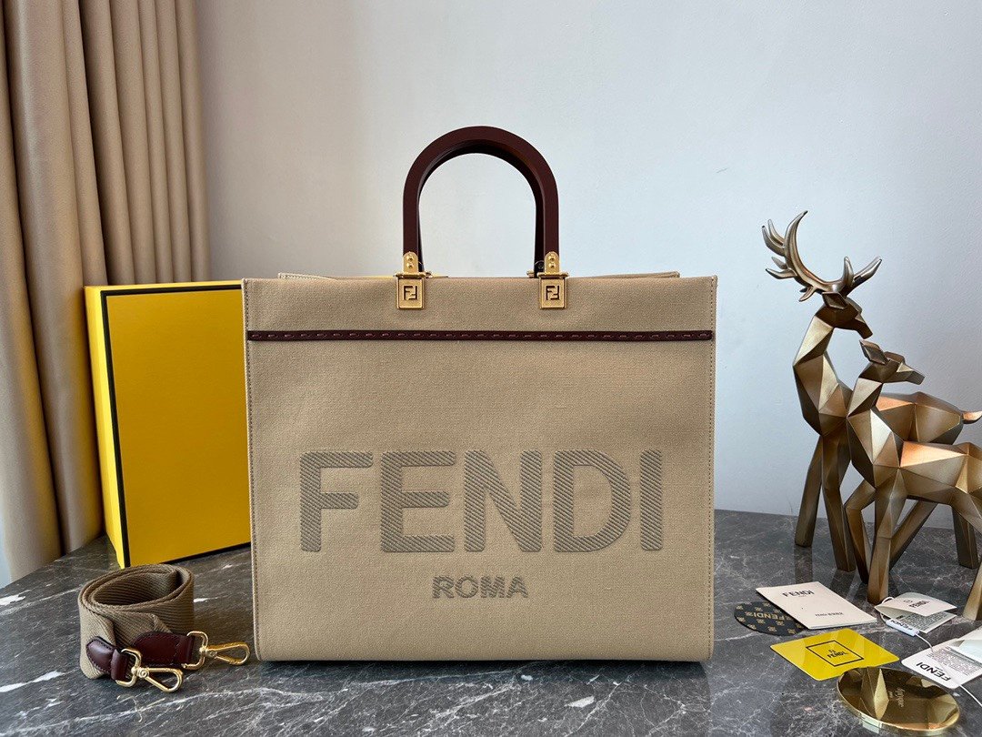 wsxc1717820380261_0 REPLICA FENDI 8BH372 FENDI LARGE SUNSHINE SHOPPER BAG APRICOT LEATHER
